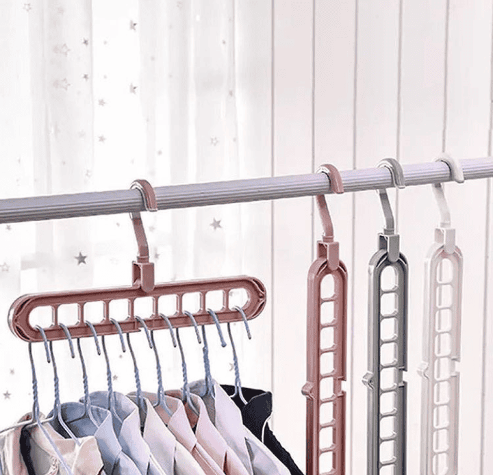360˚ Degree 9 Multi-Port Support Hanger, Space Saving Cloth Hanger 360˚ Degree 9 Multi-Port Support Hanger, Space Saving Cloth Hanger